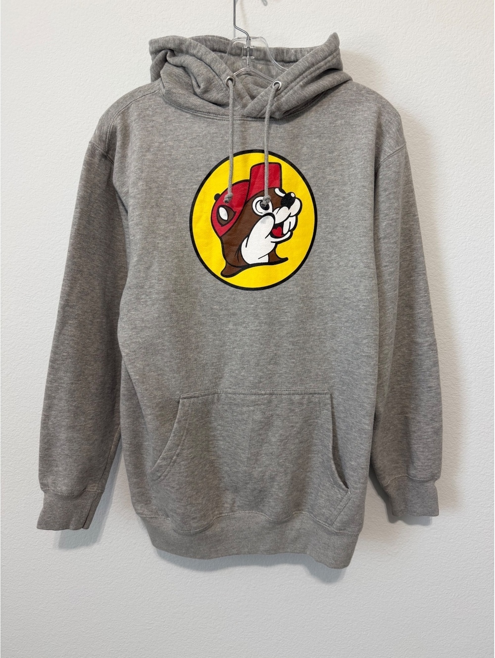 Buc-ee’s Long Sleeve Hooded Beaver Logo Gray Sweatshirt Women's Size S